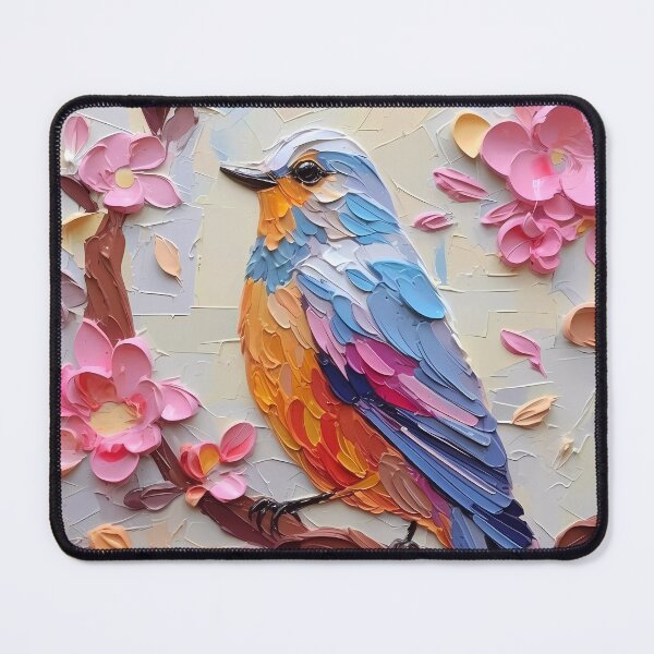 Item preview, Flowers and birds artistic texture impasto brush strokes abstract decorative painting05 designed and sold by UnaWu533.