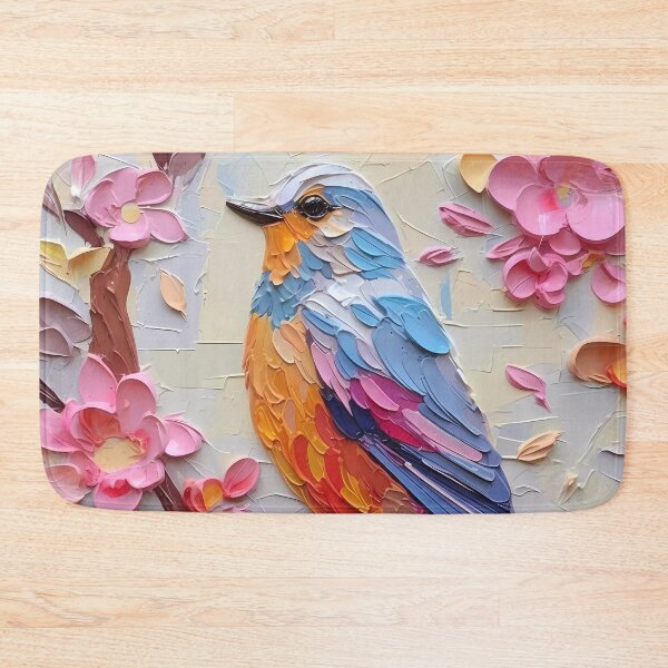 Item preview, Flowers and birds artistic texture impasto brush strokes abstract decorative painting05 designed and sold by UnaWu533.