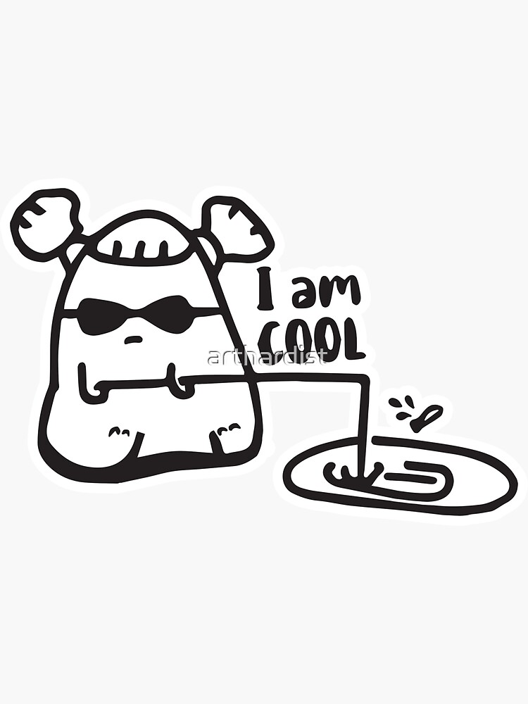 I am cool Sticker for Sale by arthardist