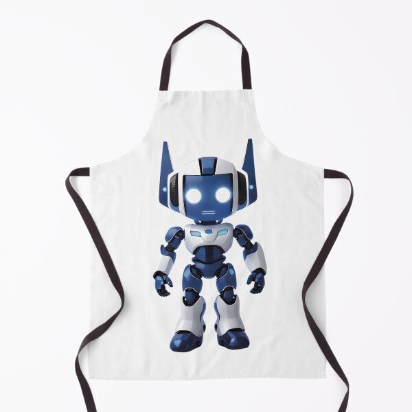 Item preview, Adorable Little Blue and White Robot: Charming Design for Tech Lovers designed and sold by Mementium.