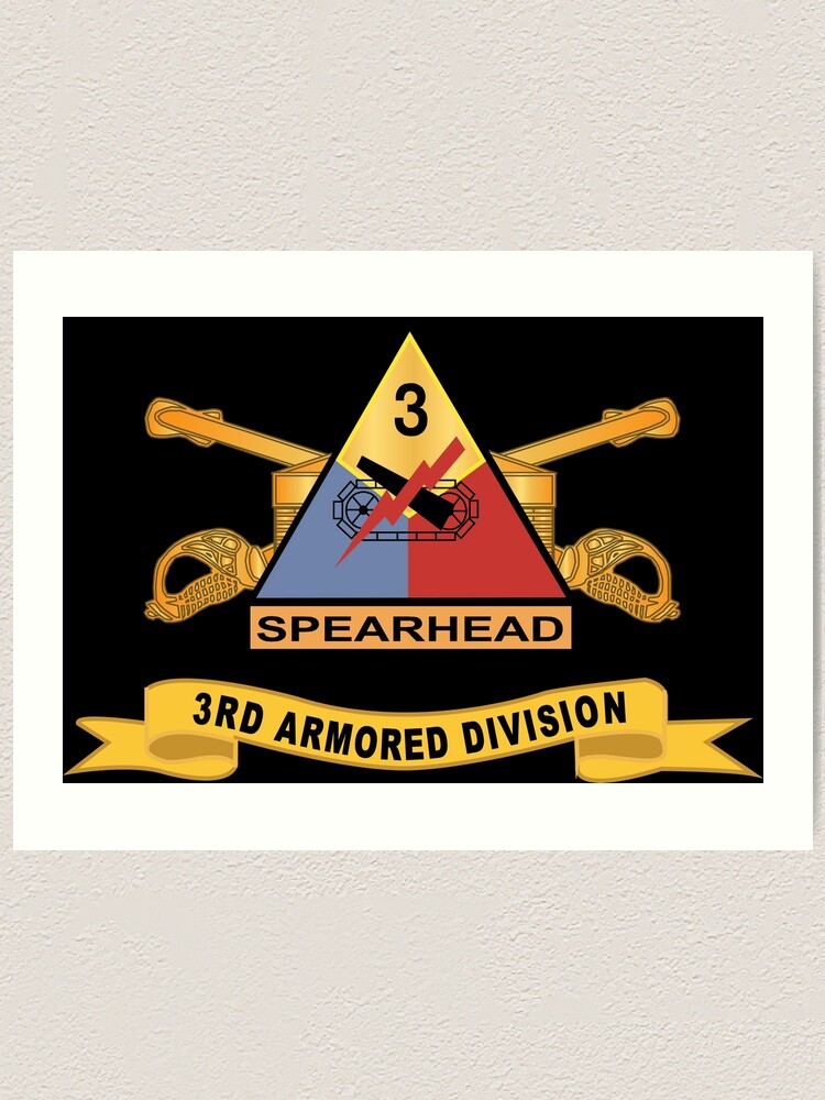 Army - 3rd Armored Division - SSI w Br - Ribbon X 300