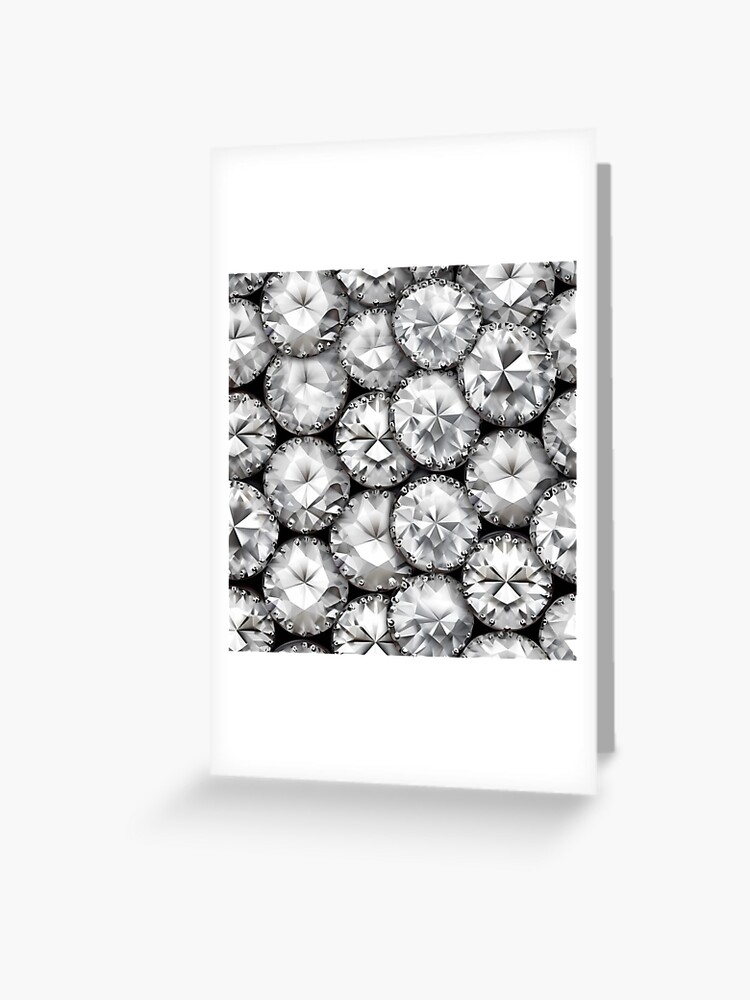 White Rhinestones Greeting Card for Sale by pinkal