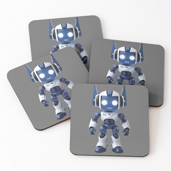 Item preview, Adorable Little Blue and White Robot: Charming Design for Tech Lovers designed and sold by Mementium.