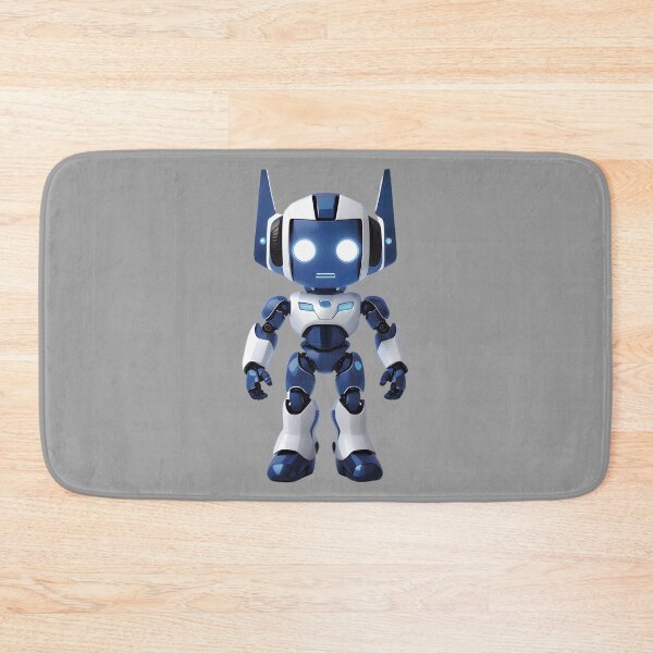 Item preview, Adorable Little Blue and White Robot: Charming Design for Tech Lovers designed and sold by Mementium.