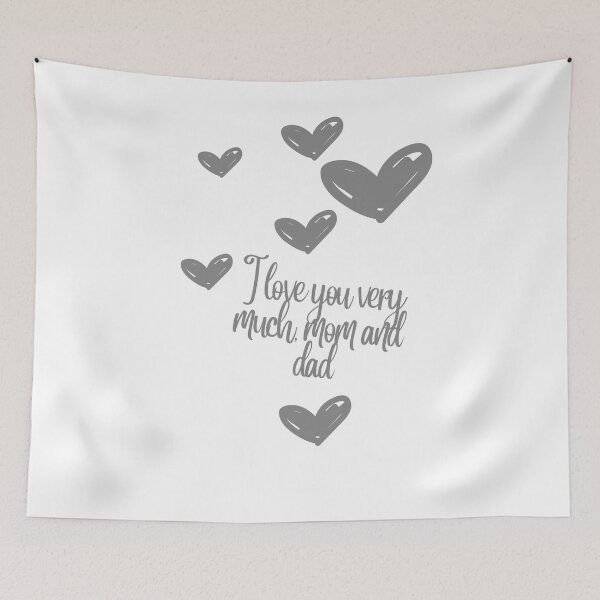 Item preview, i love you very much, mom and dad designed and sold by Raxidkou.