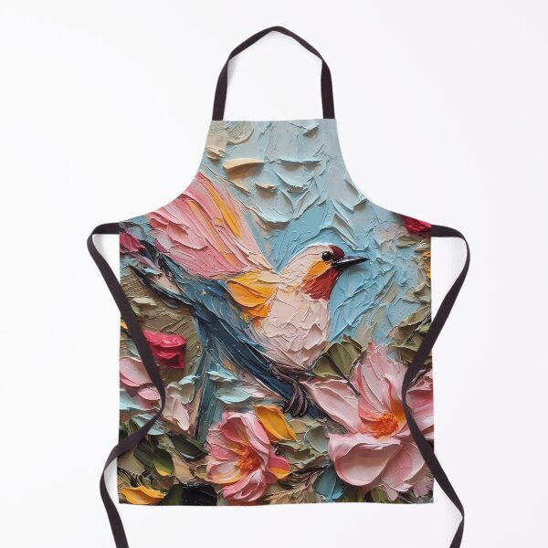 Item preview, Flowers and birds artistic texture impasto brush strokes abstract decorative painting09 designed and sold by UnaWu533.