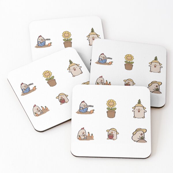 Item preview, Funny Cartoon Chickens Gardening Pack designed and sold by ThumboArtBumbo.