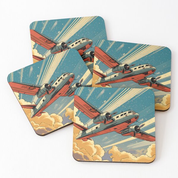 Item preview, Silver Plane - Vintage Comic Style Poster with 1950's Plane designed and sold by UrsaStick.