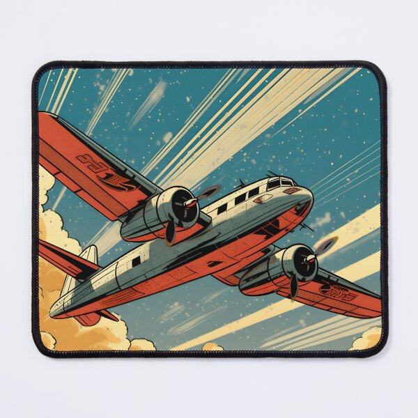 Item preview, Silver Plane - Vintage Comic Style Poster with 1950's Plane designed and sold by UrsaStick.
