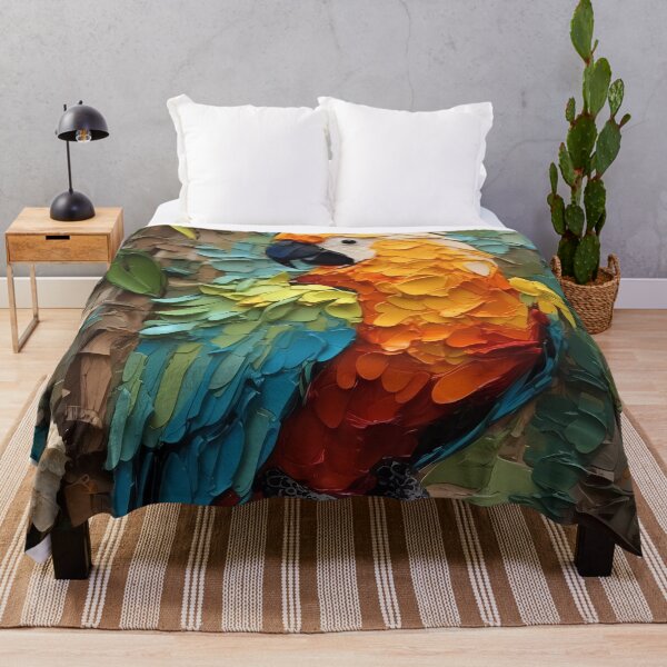 Item preview, Flowers and birds artistic texture impasto brush strokes abstract decorative painting10 designed and sold by UnaWu533.