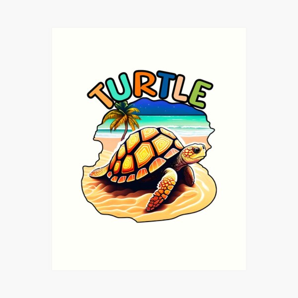 Animal Alphabet - T for Turtle Art Print