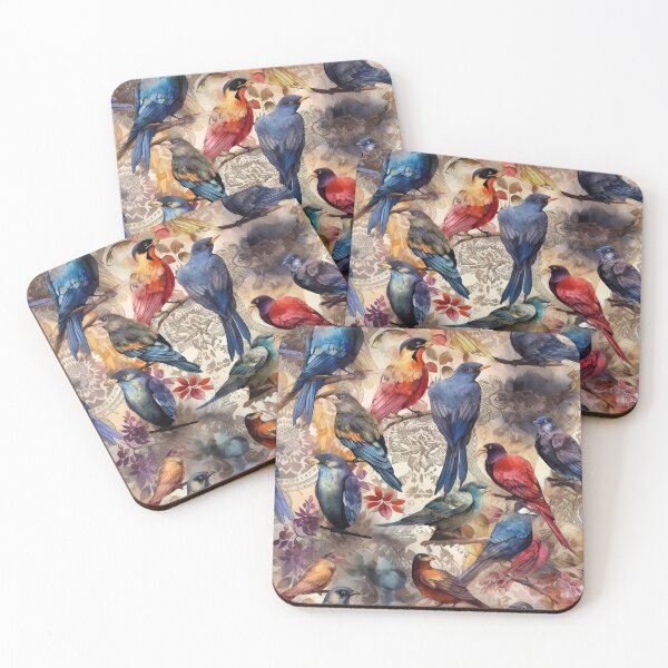 Item preview, Vintage-inspired birds designed and sold by pinkal.