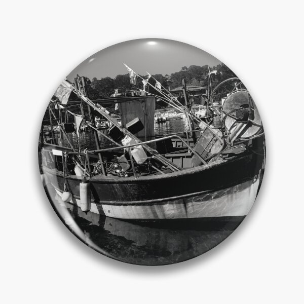 Item preview, Seascape of Niel Moored Boats in black and white designed and sold by FotoMahieu.