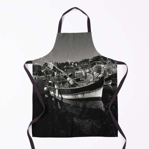 Item preview, Seascape of Niel Moored Boats in black and white designed and sold by FotoMahieu.