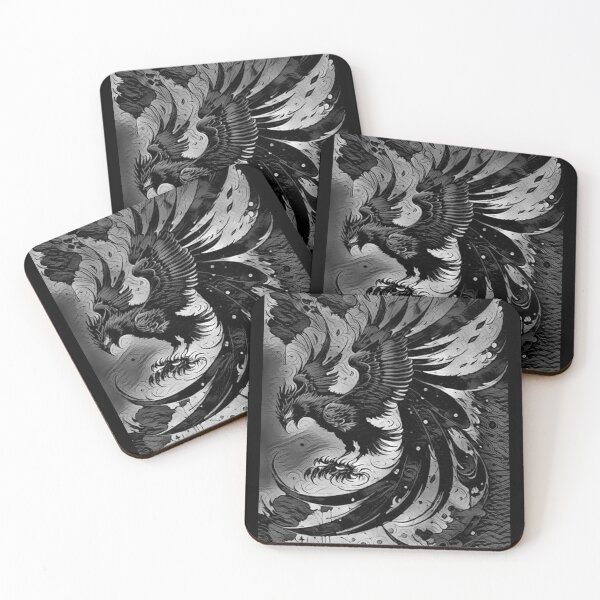 Item preview, Phoenix Firebird (Black & white) - spcreationsco22 designed and sold by SpCreationsCo22.