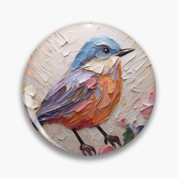 Item preview, Flowers and birds artistic texture impasto brush strokes abstract decorative painting11 designed and sold by UnaWu533.