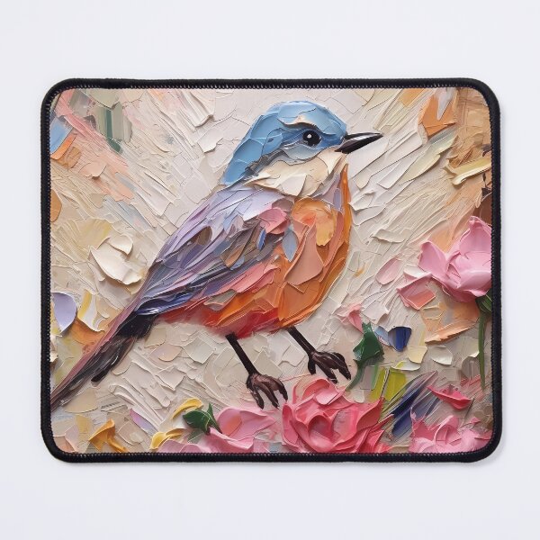 Item preview, Flowers and birds artistic texture impasto brush strokes abstract decorative painting11 designed and sold by UnaWu533.