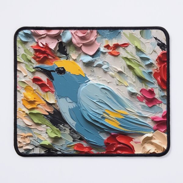 Item preview, Flowers and birds artistic texture impasto brush strokes abstract decorative painting12 designed and sold by UnaWu533.