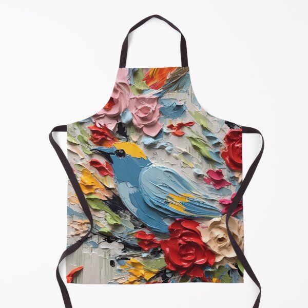 Item preview, Flowers and birds artistic texture impasto brush strokes abstract decorative painting12 designed and sold by UnaWu533.