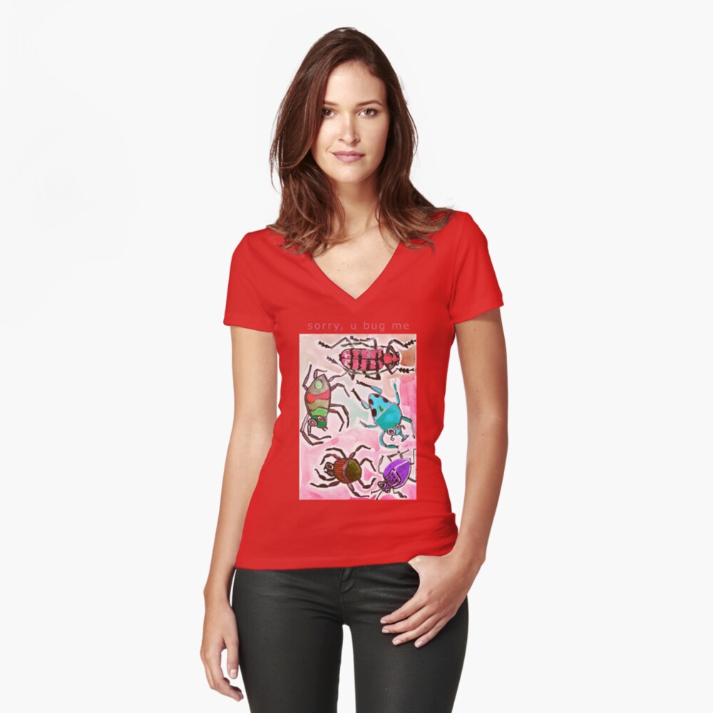 Item preview, Fitted V-Neck T-Shirt designed and sold by SandraEichner.