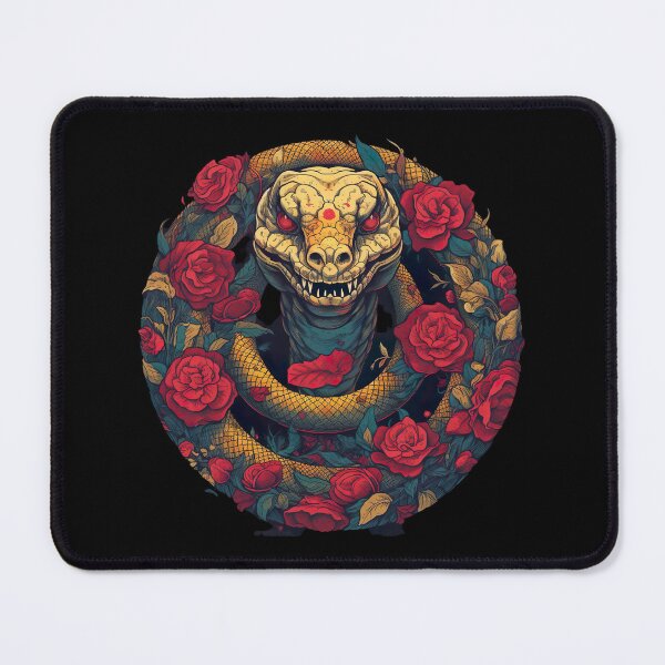 Item preview, Snake with red roses designed and sold by unknown-places.