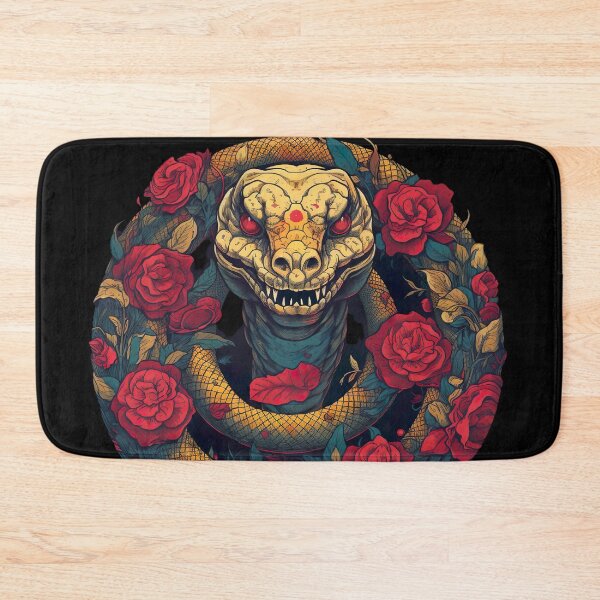 Item preview, Snake with red roses designed and sold by unknown-places.