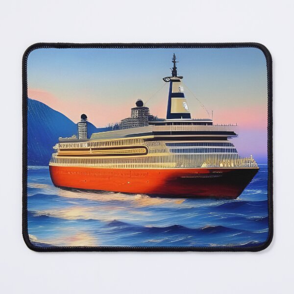 Artikelvorschau, Kreuzfahrtschiff, Impasto, Ai Generated Art entworfen und verkauft von ACC .