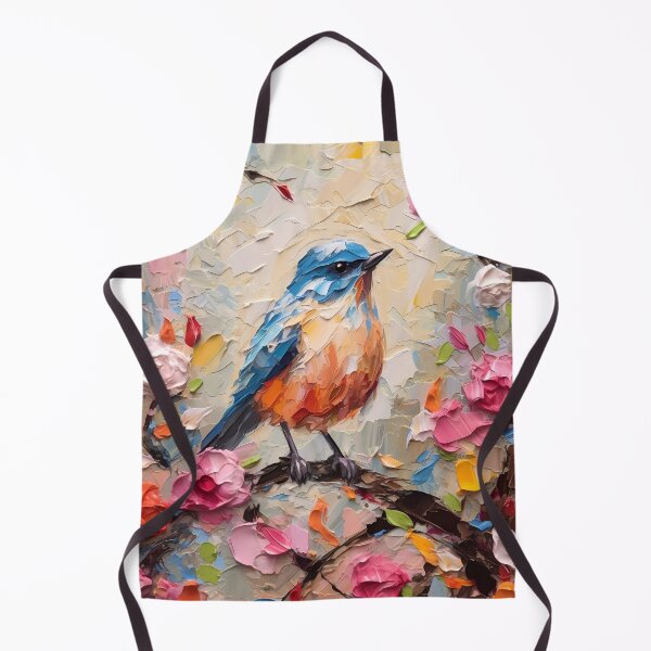 Item preview, Flowers and birds artistic texture impasto brush strokes abstract decorative painting13 designed and sold by UnaWu533.
