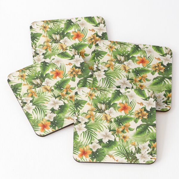 Item preview, Light and floral Hawaiian-themed print designed and sold by MiracleSociety.