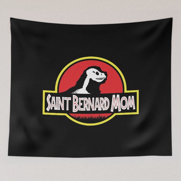 Item preview, (For Dark Background) Jurassic Saint Bernard Mom designed and sold by More Cute Dogs.