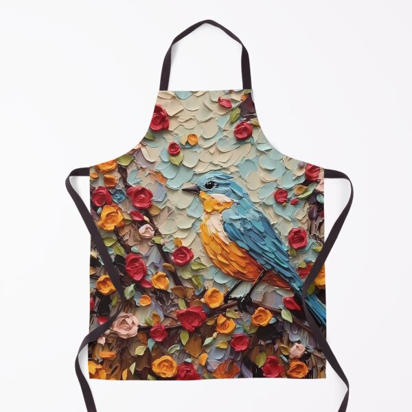 Item preview, Flowers and birds artistic texture impasto brush strokes abstract decorative painting15 designed and sold by UnaWu533.