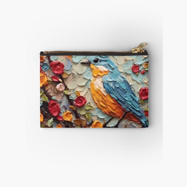 Item preview, Flowers and birds artistic texture impasto brush strokes abstract decorative painting15 designed and sold by UnaWu533.