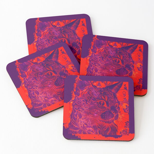 Item preview, Cat in Purple & Orange designed and sold by NJGarms.