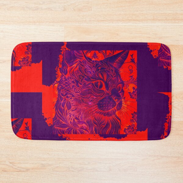 Item preview, Cat in Purple & Orange designed and sold by NJGarms.