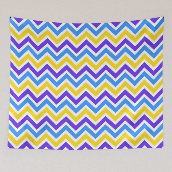 Item preview, Purple Blue Yellow Chevron Pattern designed and sold by Aetherier.