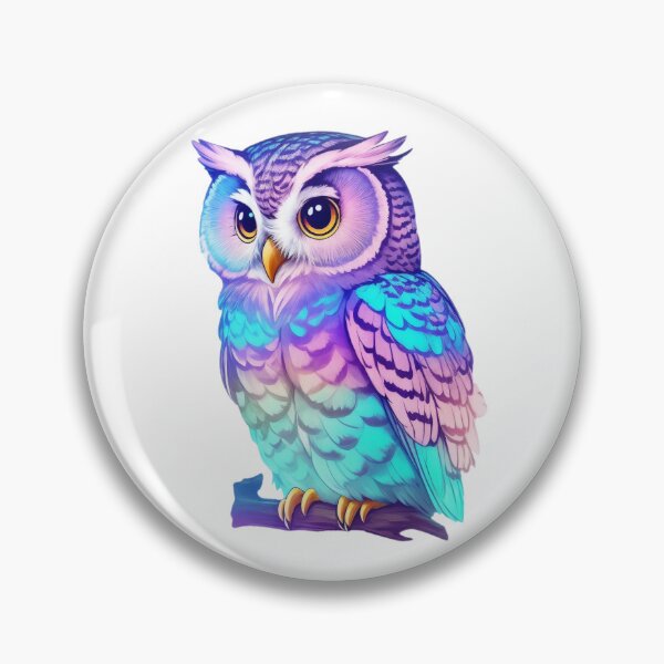 Item preview, Colorful Pastel Holographic Sweet Barn Owl designed and sold by Cawaiico.
