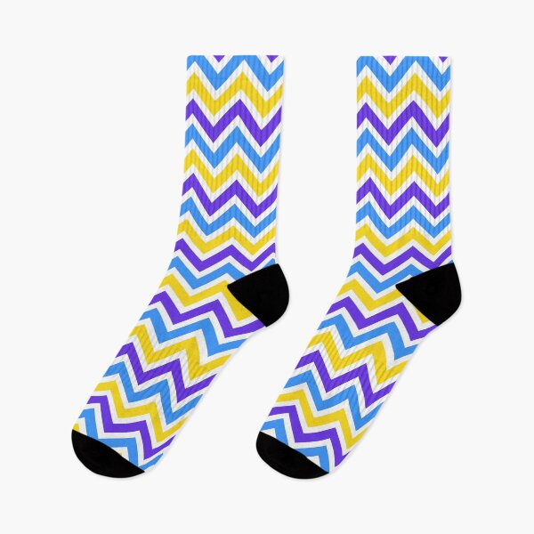 Item preview, Purple Blue Yellow Chevron Pattern designed and sold by Aetherier.