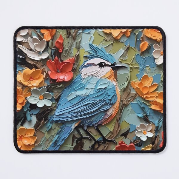 Item preview, Flowers and birds artistic texture impasto brush strokes abstract decorative painting16 designed and sold by UnaWu533.
