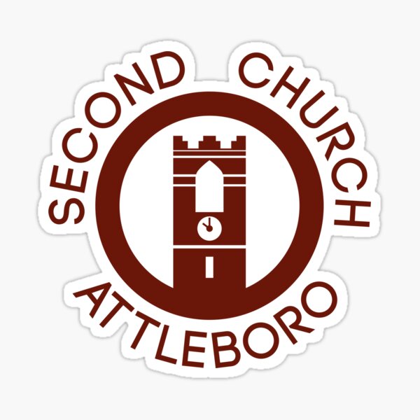 Second Church Logo - Brick Red Sticker