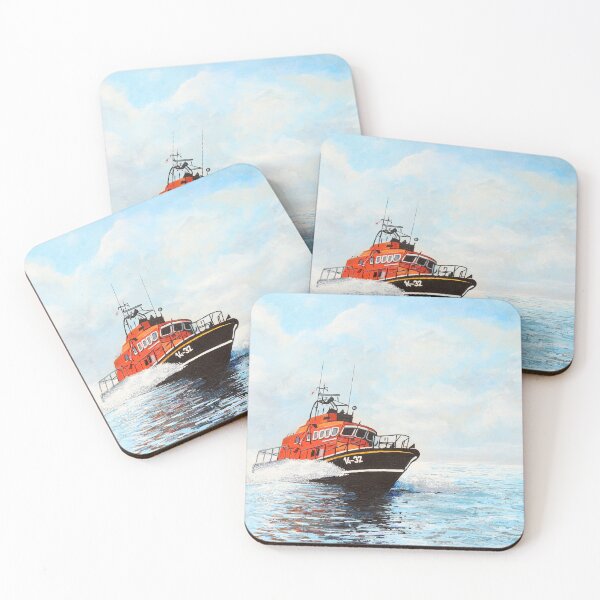 Item preview, Red Bay Lifeboat, Cushendall Coastguard, Antrim North Coast Northern Ireland designed and sold by BuyIrishArt.