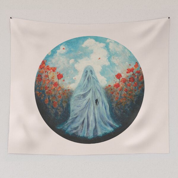 Item preview, Ghost & fall flowers designed and sold by Fromthedusk.