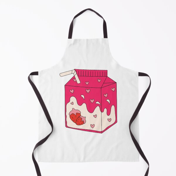 Item preview, A pink box of strawberry milk with a strawberry in the middle. designed and sold by Innamalinka.