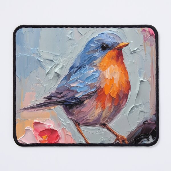 Item preview, Flowers and birds artistic texture impasto brush strokes abstract decorative painting20 designed and sold by UnaWu533.