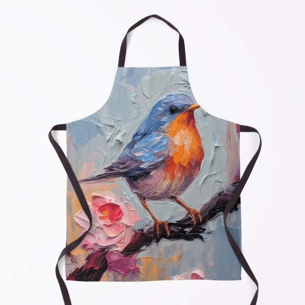 Item preview, Flowers and birds artistic texture impasto brush strokes abstract decorative painting20 designed and sold by UnaWu533.