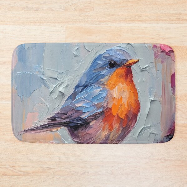 Item preview, Flowers and birds artistic texture impasto brush strokes abstract decorative painting20 designed and sold by UnaWu533.
