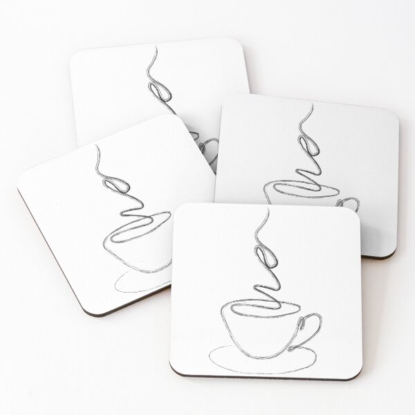 Item preview, A Cup of coffe one line art. designed and sold by hmgrafi36.