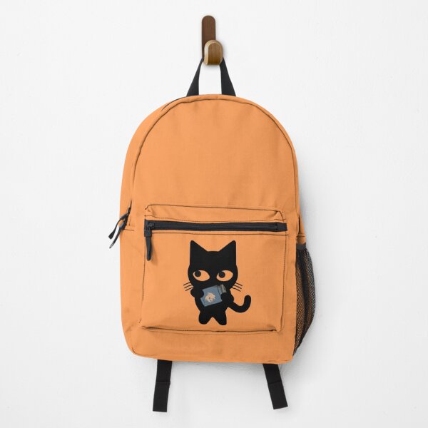 Item preview, Cute Black Cat Holding Fish designed and sold by SkyAfterDusk.