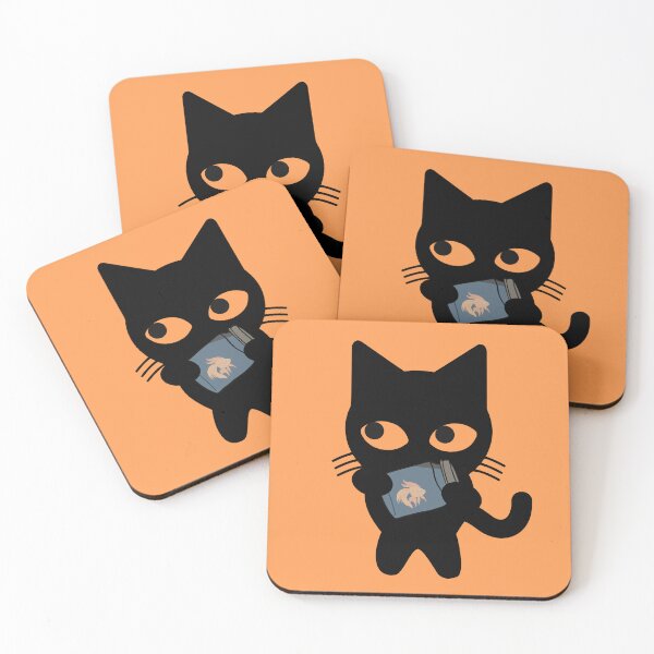 Item preview, Cute Black Cat Holding Fish designed and sold by SkyAfterDusk.