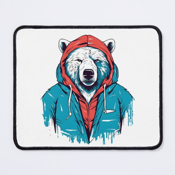 Item preview, Polar Bear Funny Cyberpunk Game designed and sold by SecretDicer.