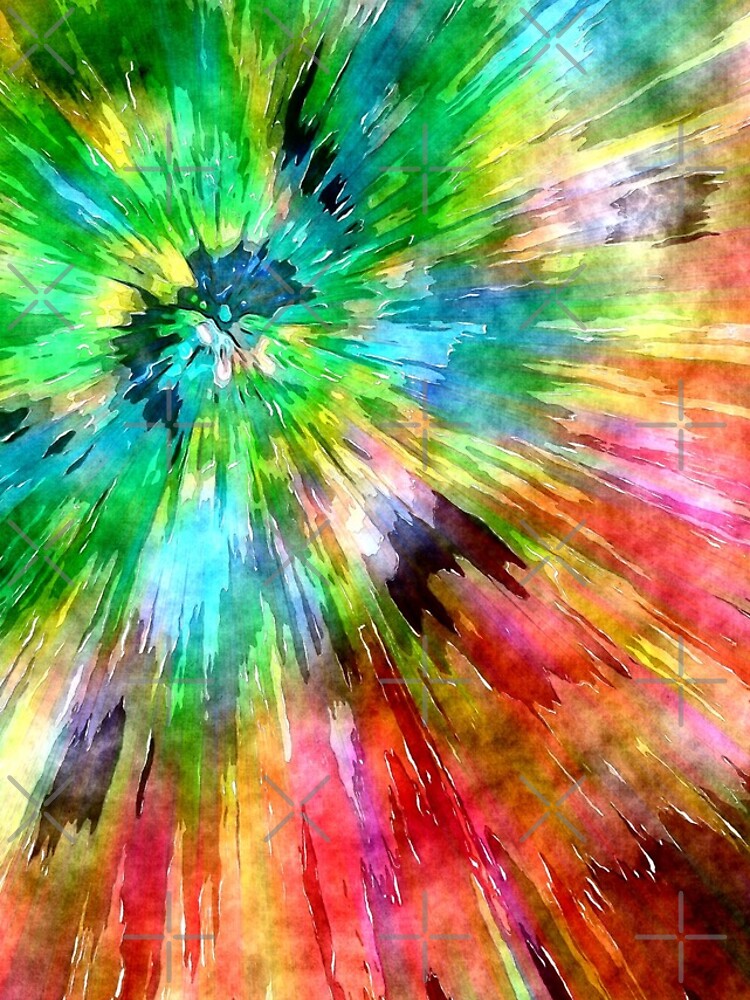 Colorful Tie Dye Starburst by perkinsdesigns